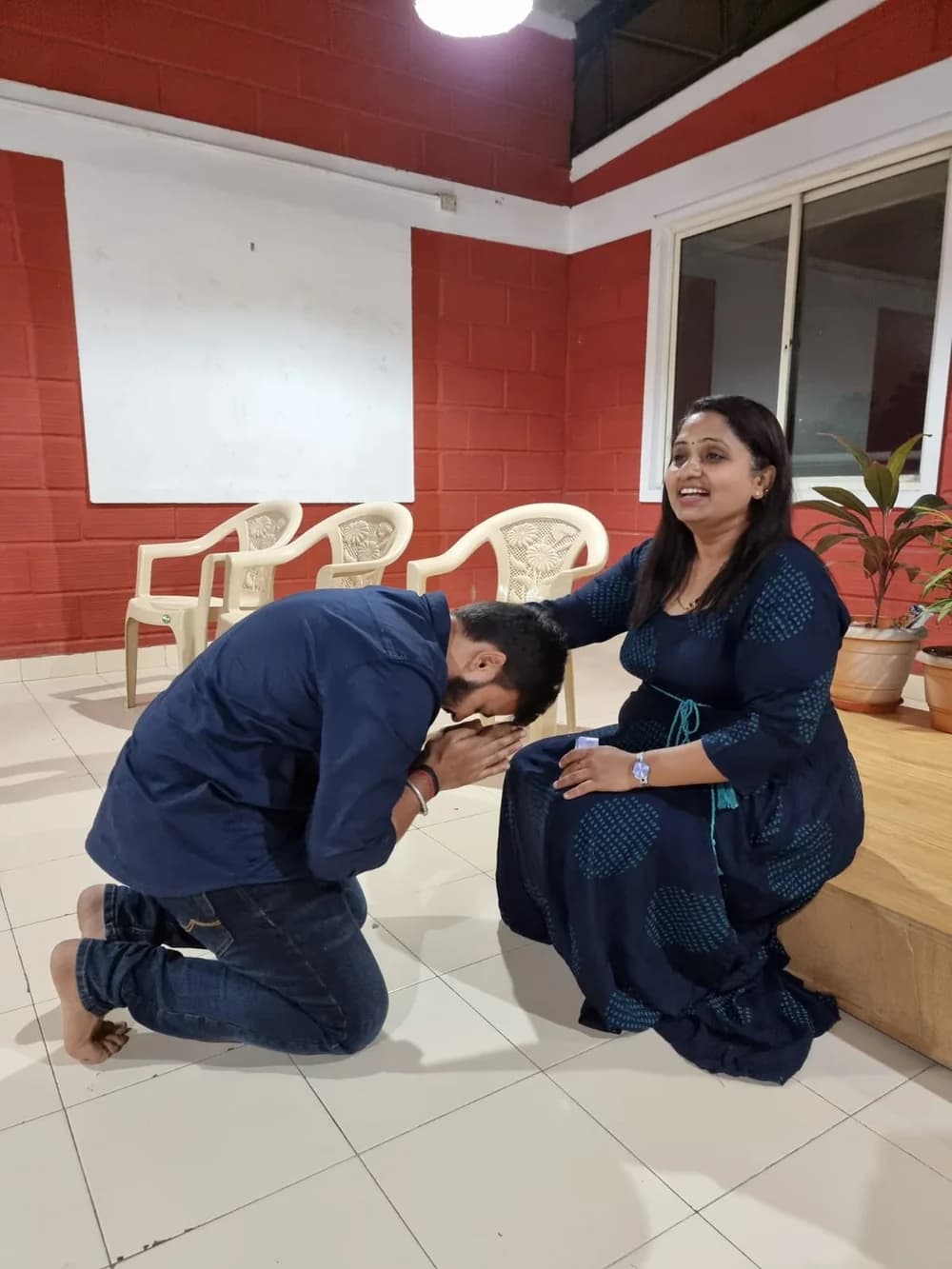 A quiet, personal moment shared at the studio